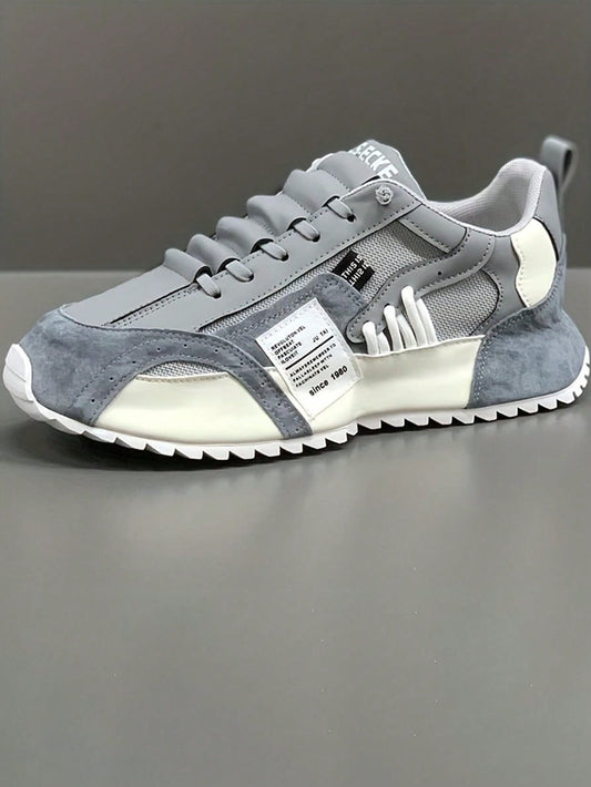 Breathable New Mesh Thick Sole Chunky Sneakers, Casual Platform Shoes for Men